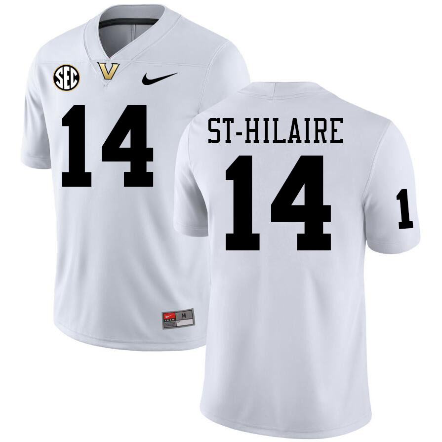 Vanderbilt Commodores #14 Jeremy St-Hilaire College Football Jerseys Stitched-White